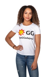 Biały T-Shirt Damski "#PoGGadajmy"