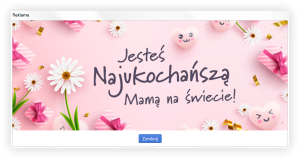 Baner Okolicznościowy w oknie powitalnym. 7 dni!