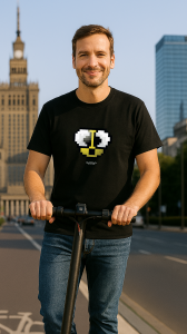 T-Shirt Czarny UrbanCity x Gadu-Gadu Emotka wow