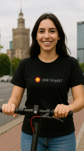 Czarny t-shirt oversize z kolekcji UrbanCity x Gadu-Gadu: poklikash?