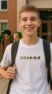 Biały t-shirt z kolekcji UrbanCity x Gadu-Gadu: GIF hahaha