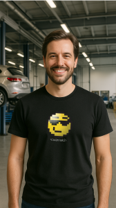 Czarny t-shirt z kolekcji UrbanCity x Gadu-Gadu: Emotka cwaniak2